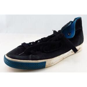 Converse All Star Fashion Sneakers Black Leather Men Shoes‎ Size 9 Medium